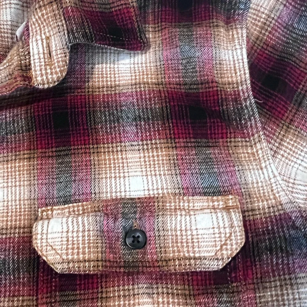 Lot -Casual Button Down Shirts - Blue, Red, Purple Plaid - Picture 12 of 16